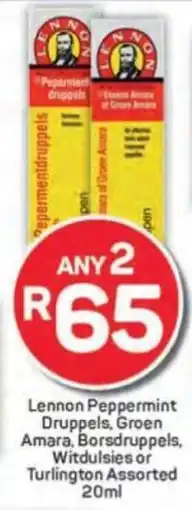 Pick n Pay Lennon Peppermint Druppels, Groen Amara, Borsdruppels, Witdulsies or Turlington Assorted offer