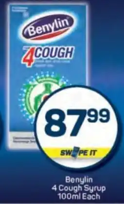 Pick n Pay Benylin 4 Cough Syrup offer