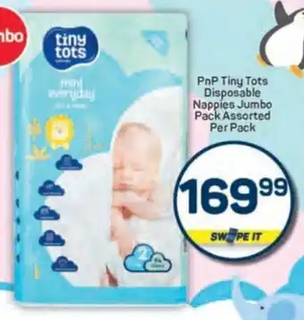 Pick n Pay PnP Tiny Tots Disposable Nappies Jumbo Pack offer