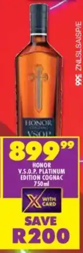 Shoprite Liquor Honor v.s.0.p. platinum edition cognac offer