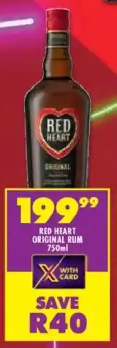 Shoprite Liquor Red heart original rum offer