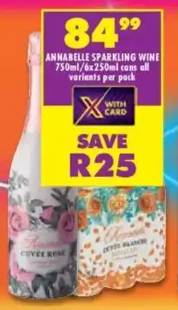 Shoprite Liquor Annabelle sparkling wine cans all variants offer