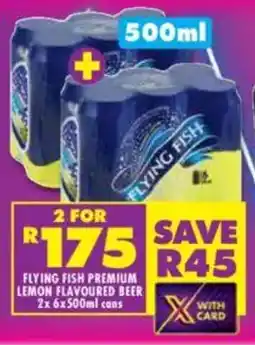 Shoprite Liquor Flying fish premium lemon flavoured beer cans offer