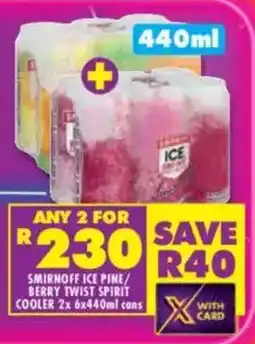Shoprite Liquor Smirnoff ice berry twist spirit cooler cans offer