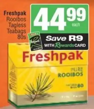 Spar Freshpak Rooibos Tagless Teabags offer