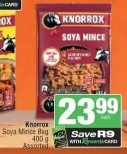 Spar Knorrox Soya Mince Bag Assorted offer