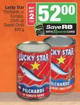 Spar Lucky Star Pilchards in Tomato, Chilli or Sweet Chilli offer