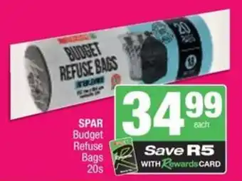 Spar SPAR Budget Refuse Bags offer