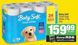 Spar Baby Soft Toilet Rolls White 2 Ply offer