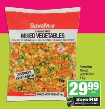 Spar SaveMor Mixed Vegetables offer