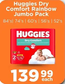 Check Star Huggies Dry Comfort Rainbow Jumbo Pack offer