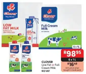 Makro CLOVER Low Fat or Full Cream Milk offer