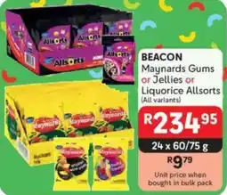 Makro BEACON Maynards Gums or Jellies or Liquorice Allsorts offer