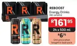 Makro REBOOST Energy Drinks offer