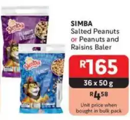 Makro SIMBA Salted Peanuts or Peanuts and Raisins Baler offer