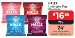 Makro HALLS Lozenges Bag offer