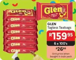 Makro GLEN Tagless Teabags offer