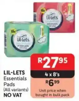 Makro LIL-LETS Essentials Pads offer