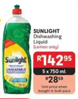 Makro SUNLIGHT Dishwashing Liquid offer