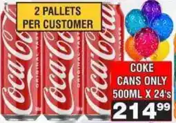 Coke cans only