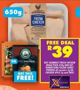 Shoprite Farmbest fresh chicken braai pack offer