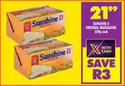 Shoprite Sunshine d original margarine offer
