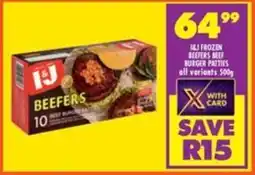 Shoprite I&J Frozen beepers beef burger patties offer