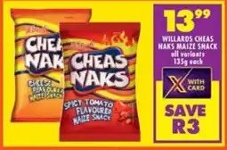 Shoprite Willards cheas naks maize snack offer