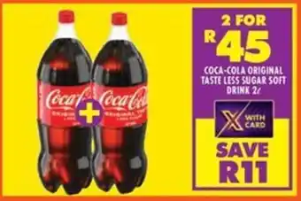 Shoprite Coca-cola original taste less sugar soft drink offer