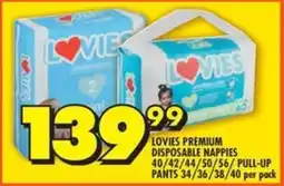 Shoprite Lovies premium disposable nappies/ pull-up pants offer