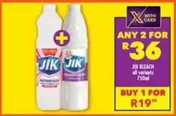 Shoprite Jik bleach all variants offer