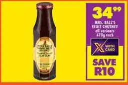 Shoprite Mrs. ball's fruit chutney all variants offer