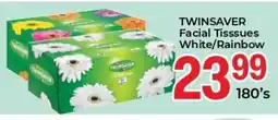 Elite Cash & Carry TWINSAVER Facial Tisssues White/ Rainbow offer