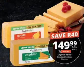 Checkers Hyper Crystal Valley Gouda/ Cheddar Cheese offer