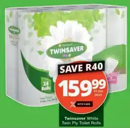 Checkers Hyper Twinsaver White Twin Ply Toilet Rolls offer