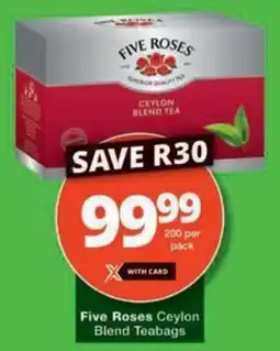 Checkers Hyper Five Roses Ceylon Blend Teabags offer