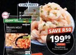 Checkers Hyper Housebrand Frozen Prawn Meat offer