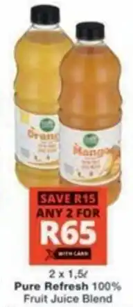 Checkers Hyper Pure Refresh 100% Fruit Juice Blend offer