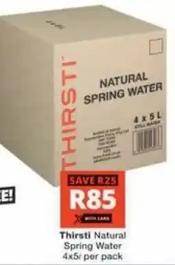 Checkers Hyper Thirsti Natural Spring Water offer