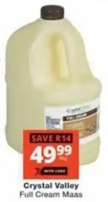 Checkers Hyper Crystal Valley Full Cream Maas offer
