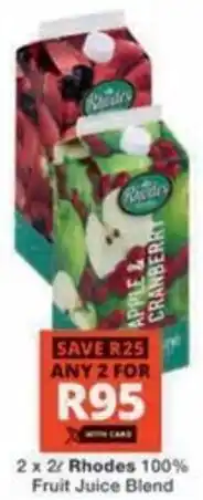 Checkers Hyper Rhodes 100% Fruit Juice Blend offer
