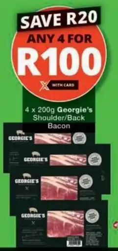Checkers Hyper Georgie's Shoulder/ Back Bacon offer