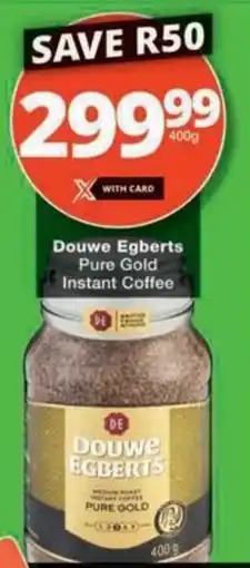Checkers Hyper Douwe Egberts Pure Gold Instant Coffee offer
