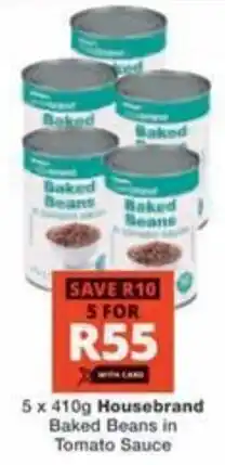 Checkers Hyper Housebrand Baked Beans in Tomato Sauce offer