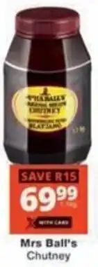Checkers Hyper Mrs Ball's Chutney offer