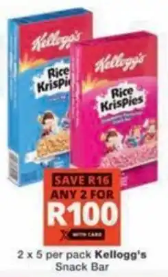 Checkers Hyper Kellogg's Snack Bar offer