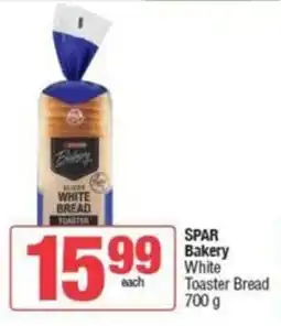 SuperSpar SPAR Bakery White Toaster Bread offer