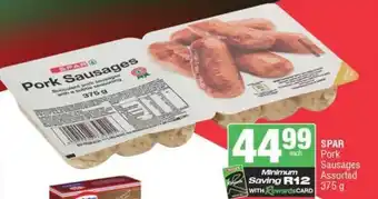 SuperSpar SPAR Pork Sausages Assorted offer