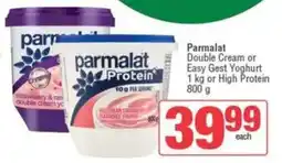 SuperSpar Parmalat Double Cream or Easy Gest Yoghurt or High Protein offer