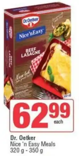 SuperSpar Dr. Oetker Nice 'n Easy Meals offer